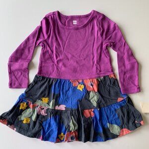 NWT Tea Collection Girl In Bloom Tiered Skirted Dress 2T